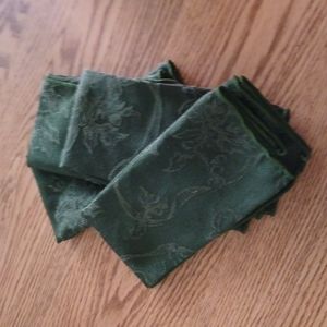 Dark green  fall leaf napkins